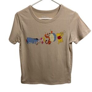 Disney Tan Short Sleeve Tee with Classic Character Design
